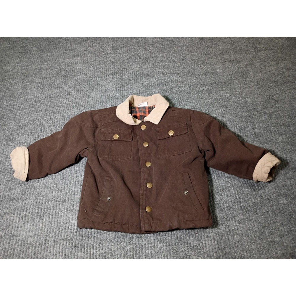 Little Rebels Boys Flannel Lined Coat No Size Tag See Description
